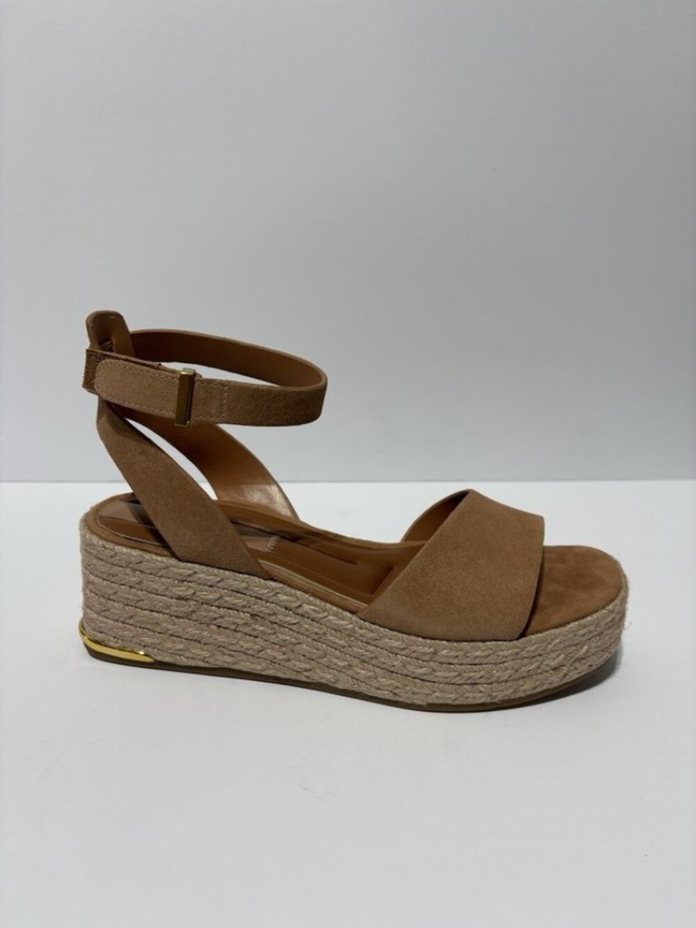 Franco Sarto Women’s Tiffany Blush Suede Ankle Strap Sandals, Size 8 M
